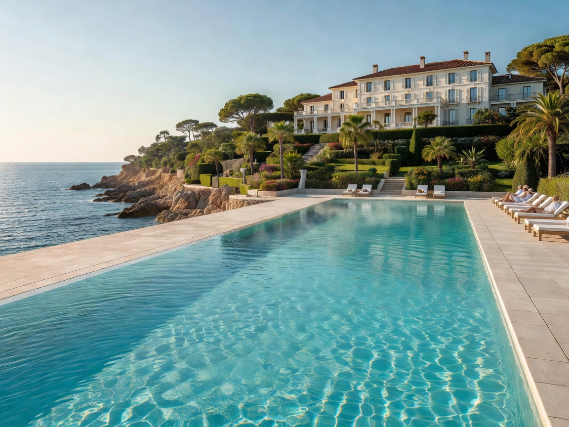 Club Dauphin Olympic sized heated seawater pool at Grand-Hôtel du Cap-Ferrat