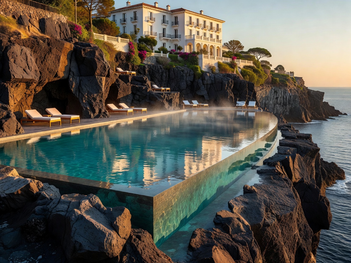 Hôtel du Cap-Eden-Roc heated seawater infinity pool carved into seaside basalt cliff